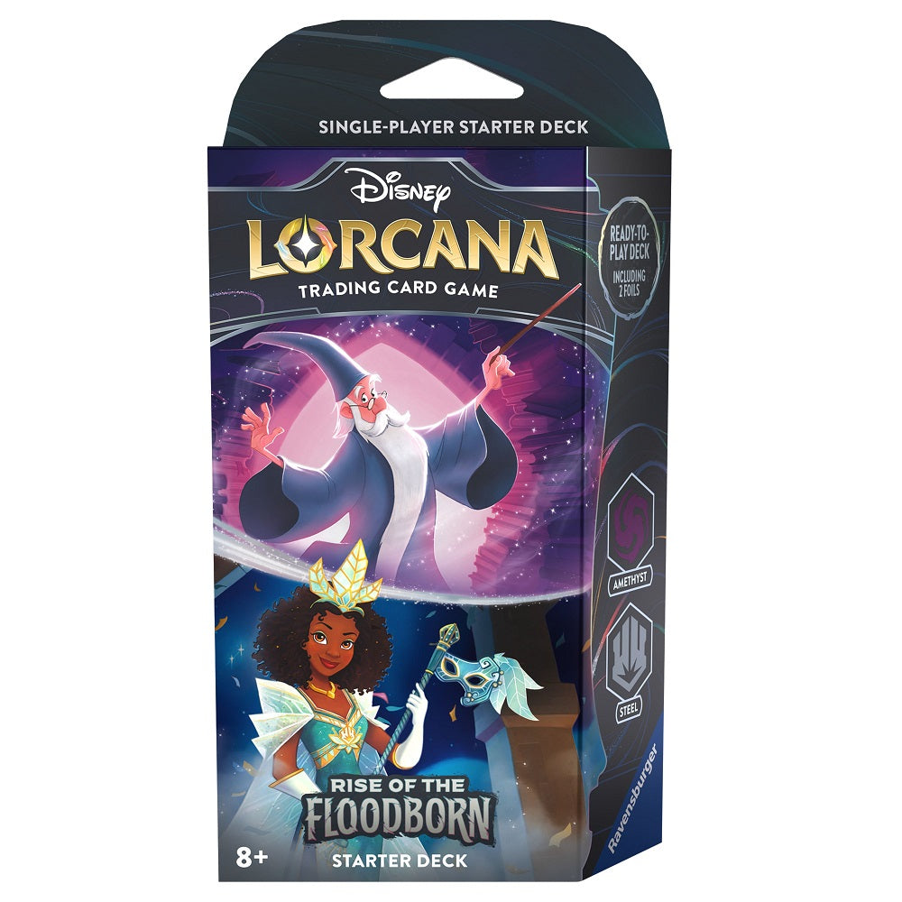 Lorcana: Starter Deck: Rise of the Floodborn: Steel Amethysts | Cards and Coasters CA