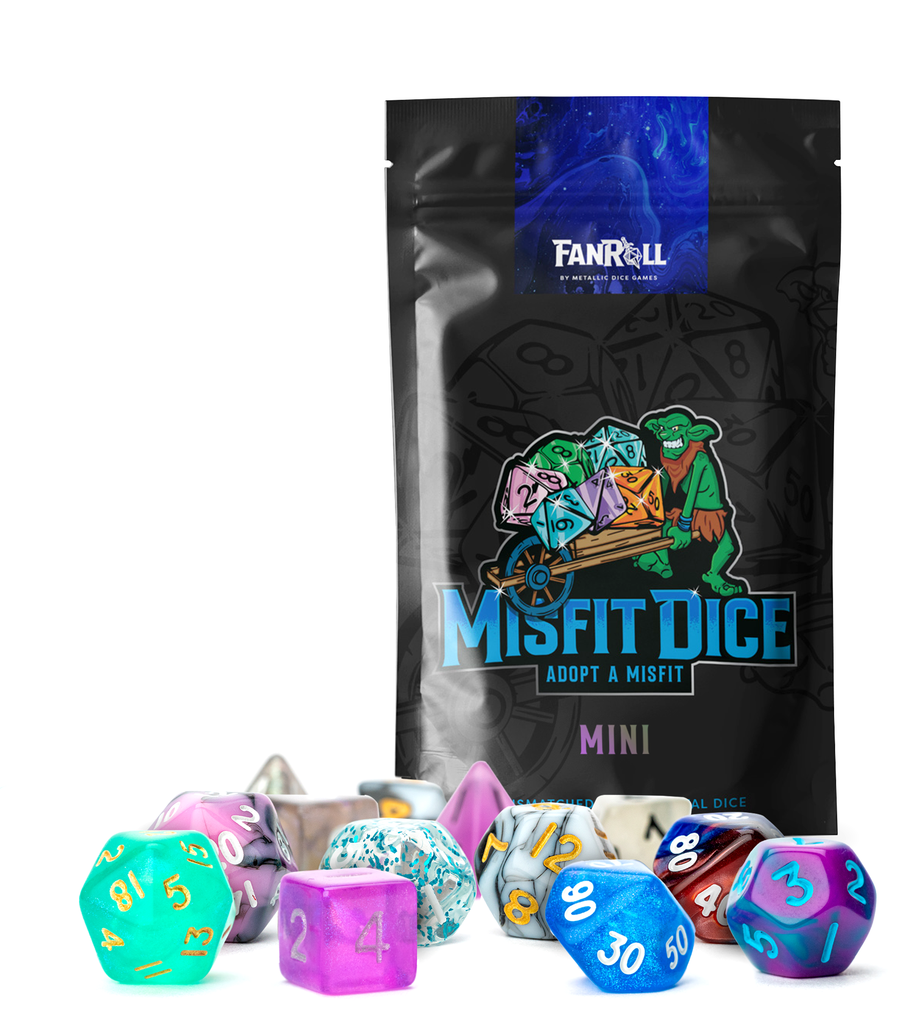 FanRoll Dice: Adopt a Misfit- Mini | Cards and Coasters CA