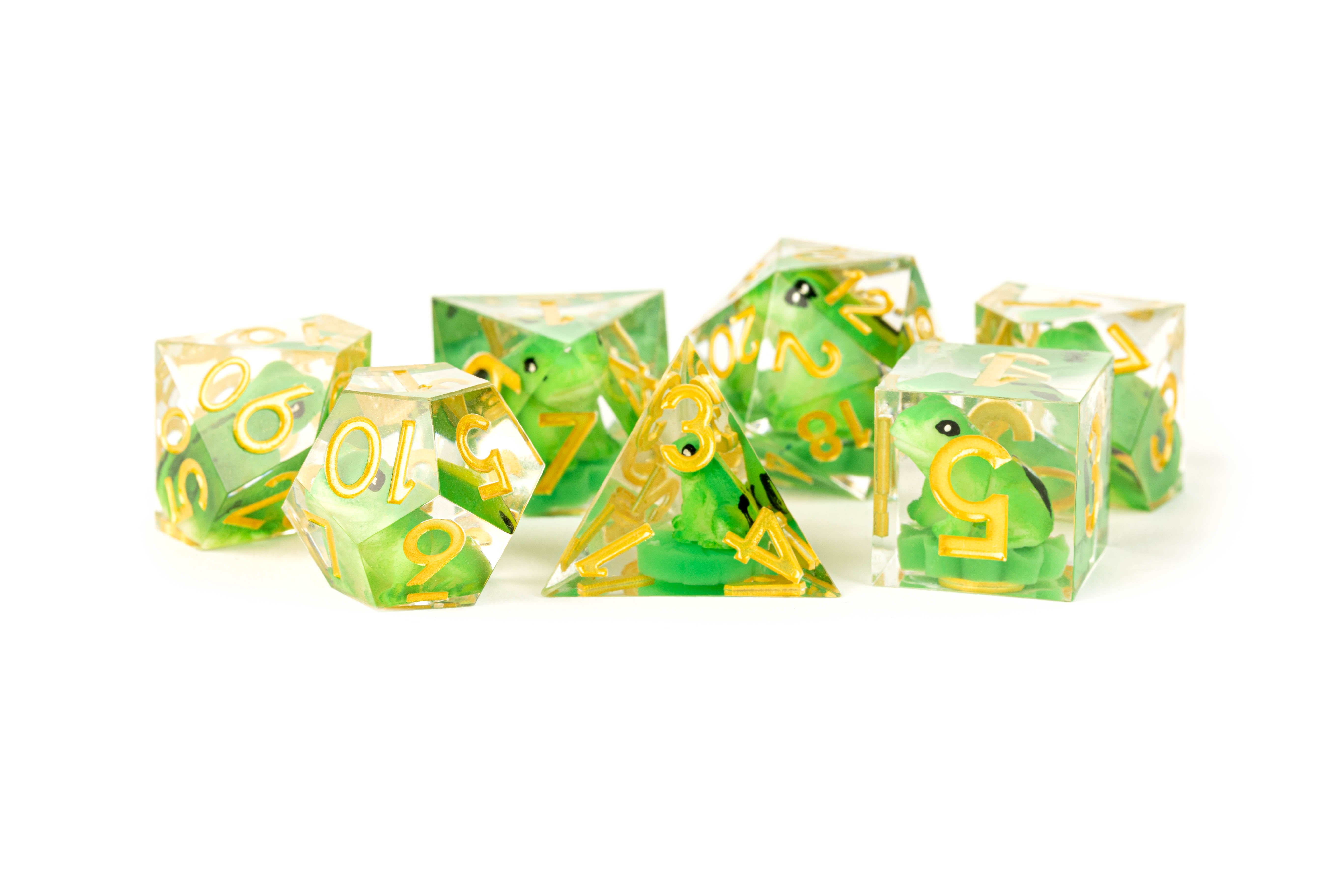 FanRoll Dice Set: Sharp Edge Frog | Cards and Coasters CA