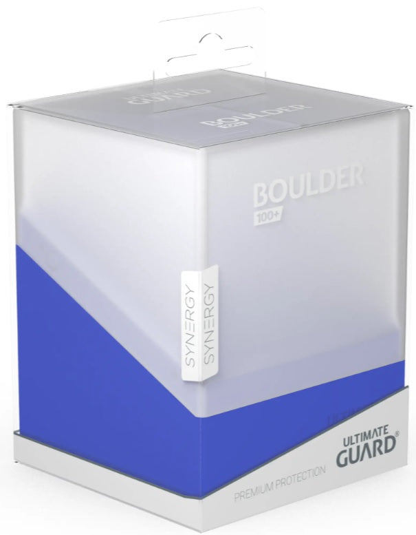 Ultimate Guard Deck Box: Boulder 100+ Synergy White/Blue | Cards and Coasters CA