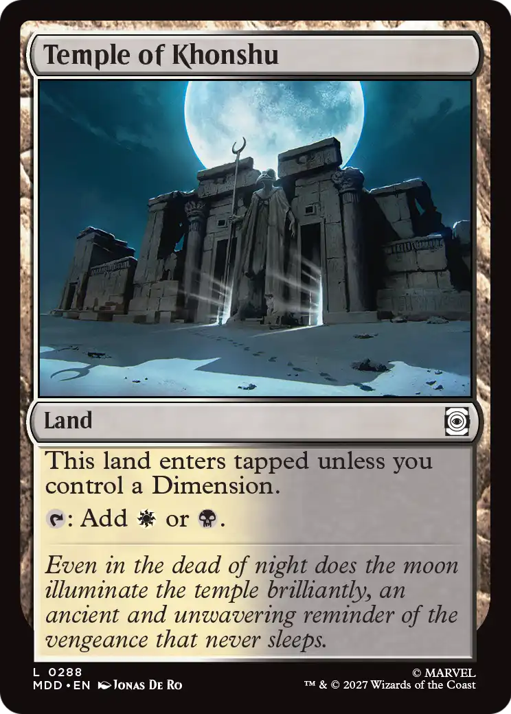 Temple of Khonshu [Marvel: Darkhold Destiny] | Cards and Coasters CA