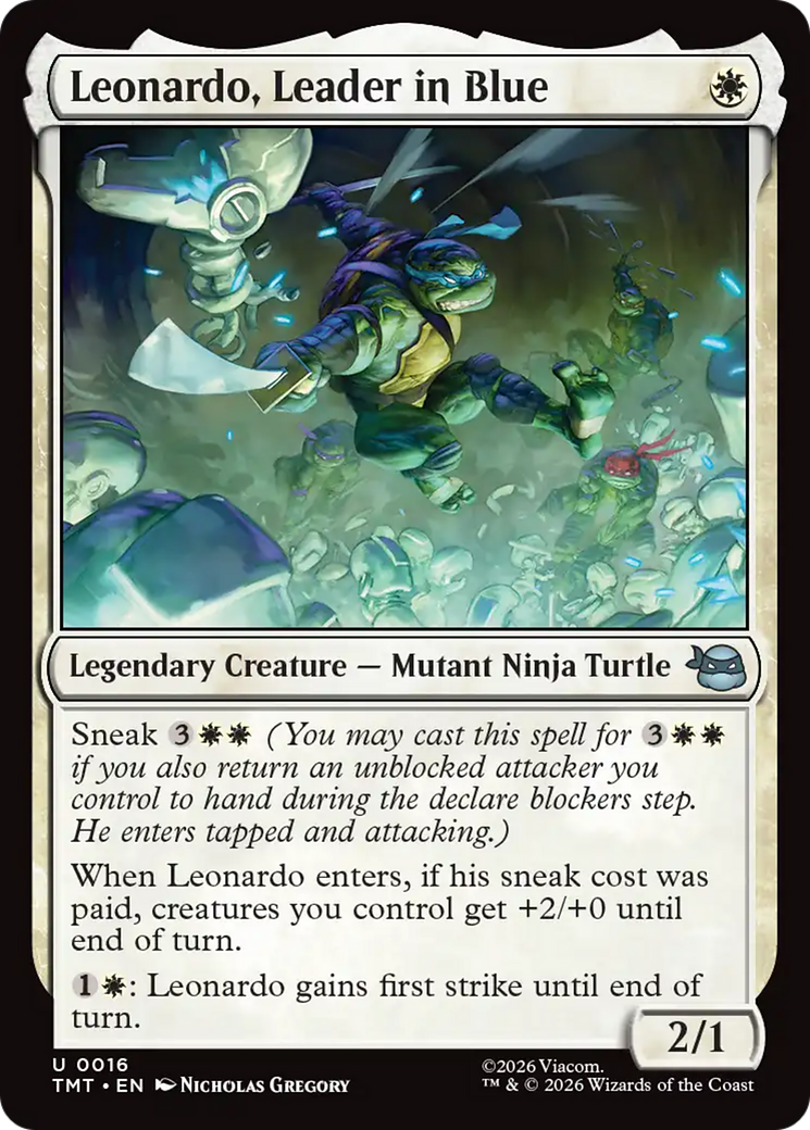 Leonardo, Leader in Blue [Teenage Mutant Ninja Turtles] | Cards and Coasters CA