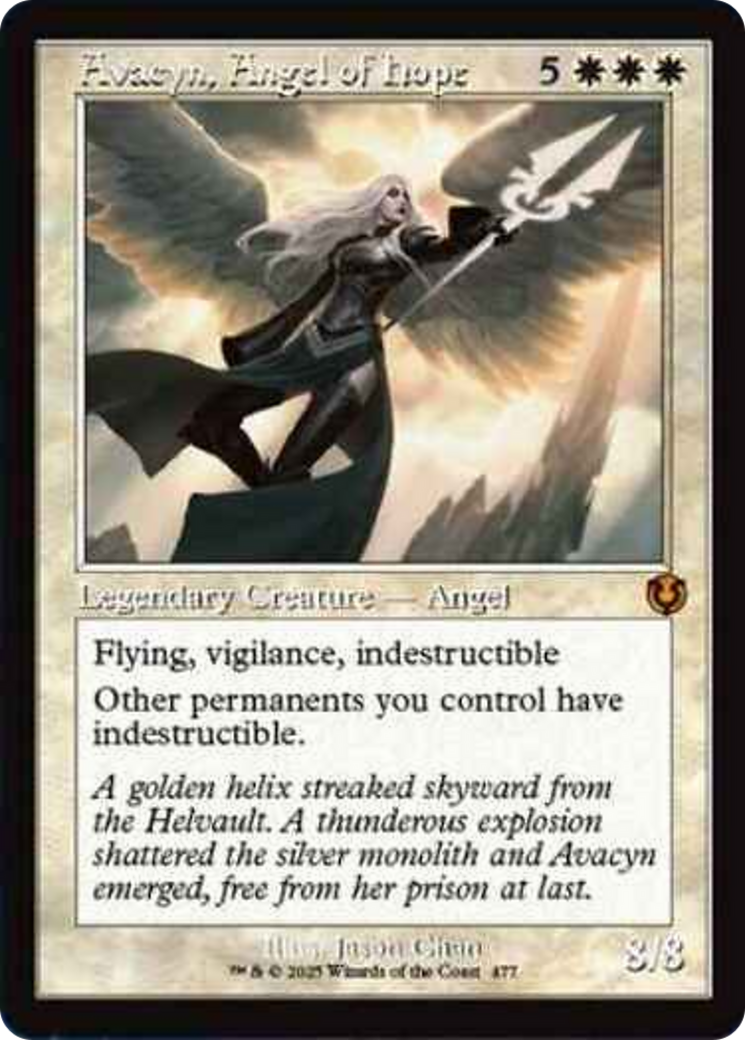 Avacyn, Angel of Hope (Retro Frame) [Innistrad Remastered] | Cards and Coasters CA