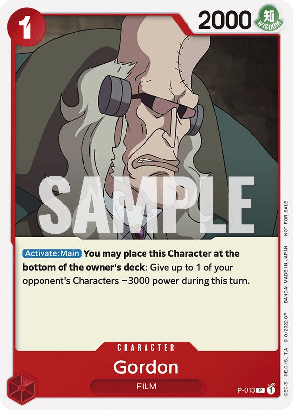 Gordon (One Piece Film Red) [One Piece Promotion Cards] | Cards and Coasters CA