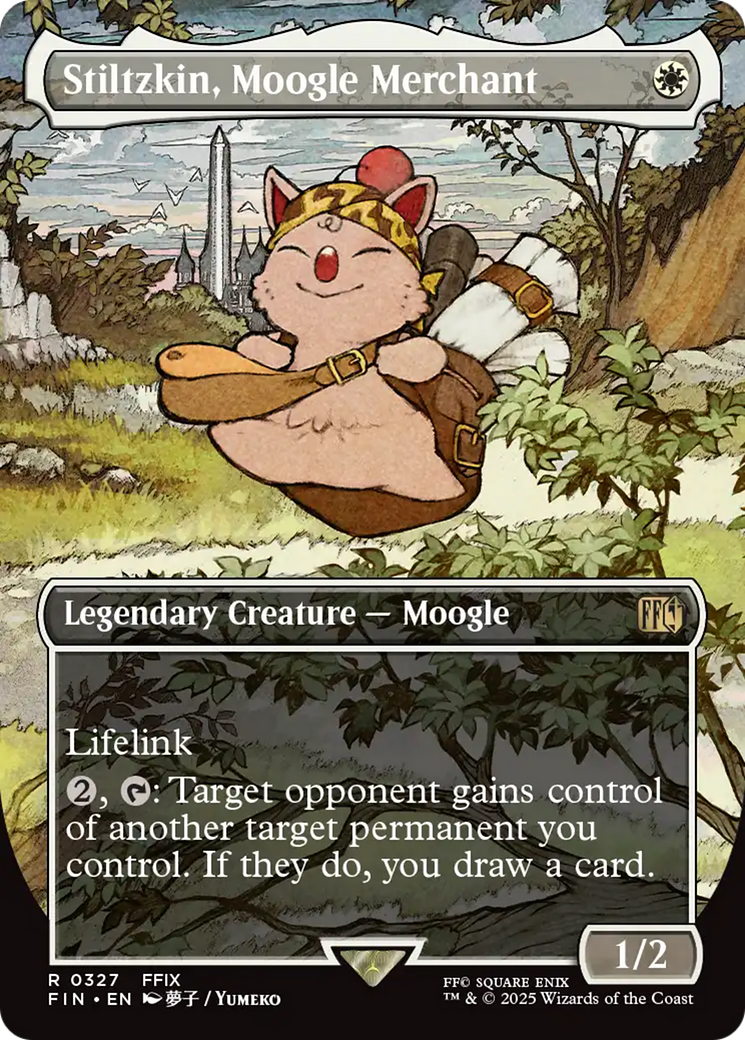 Stiltzkin, Moogle Merchant (Borderless) [FINAL FANTASY] | Cards and Coasters CA