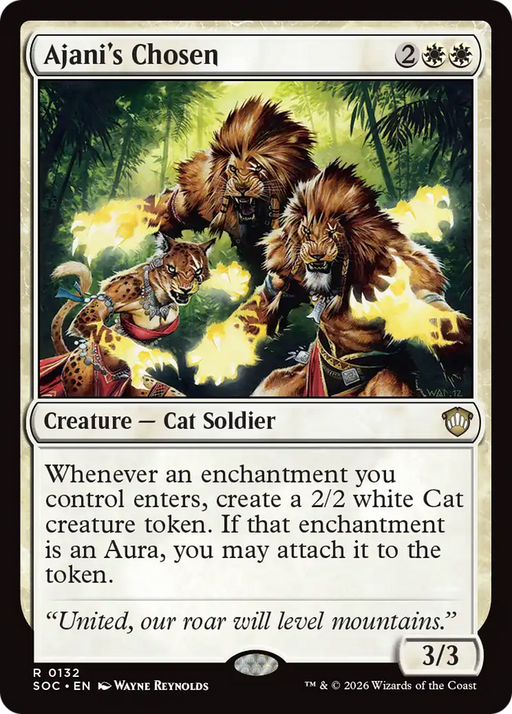 Ajani's Chosen [Secrets of Strixhaven Commander] | Cards and Coasters CA