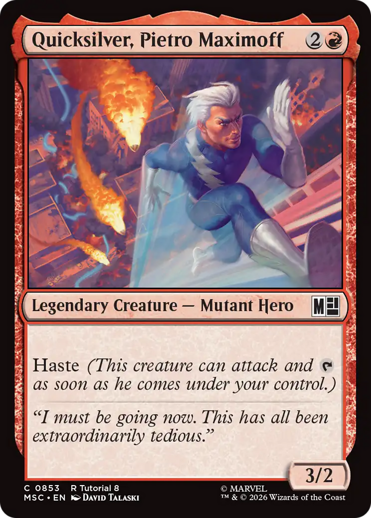 Quicksilver, Pietro Maximoff (0853) [Marvel Super Heroes Commander] | Cards and Coasters CA