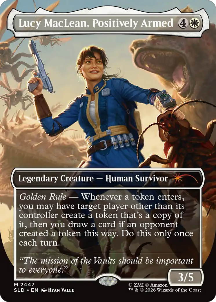 Lucy MacLean, Positively Armed [Secret Lair Drop Series] | Cards and Coasters CA