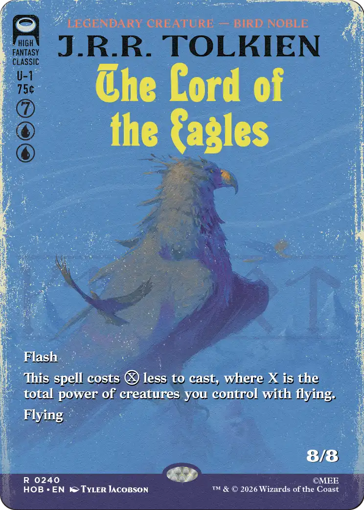 The Lord of the Eagles (Borderless) [The Hobbit] | Cards and Coasters CA