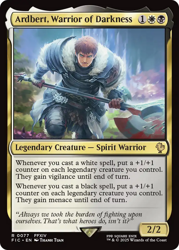 Ardbert, Warrior of Darkness [FINAL FANTASY Commander] | Cards and Coasters CA