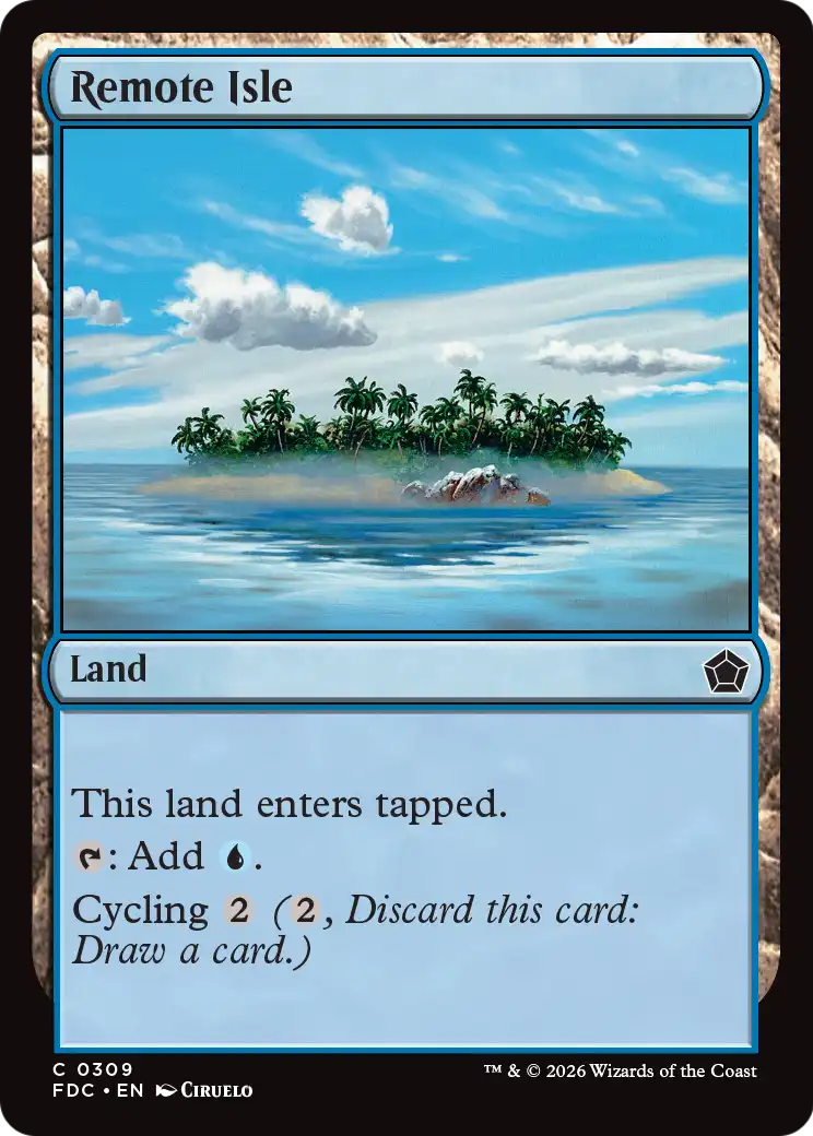 Remote Isle [Foundations Commander] | Cards and Coasters CA