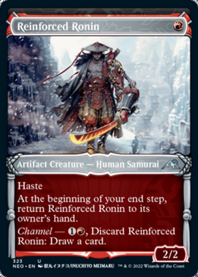 Reinforced Ronin (Showcase Samurai) [Kamigawa: Neon Dynasty] | Cards and Coasters CA