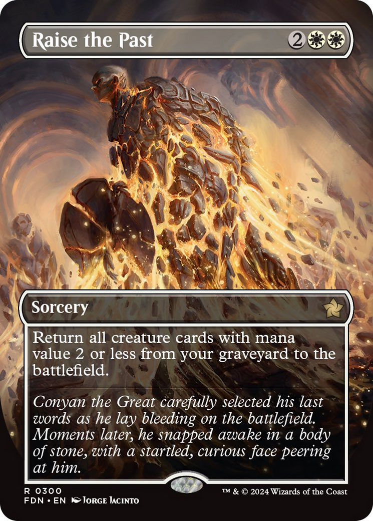 Raise the Past (Borderless) [Foundations] | Cards and Coasters CA