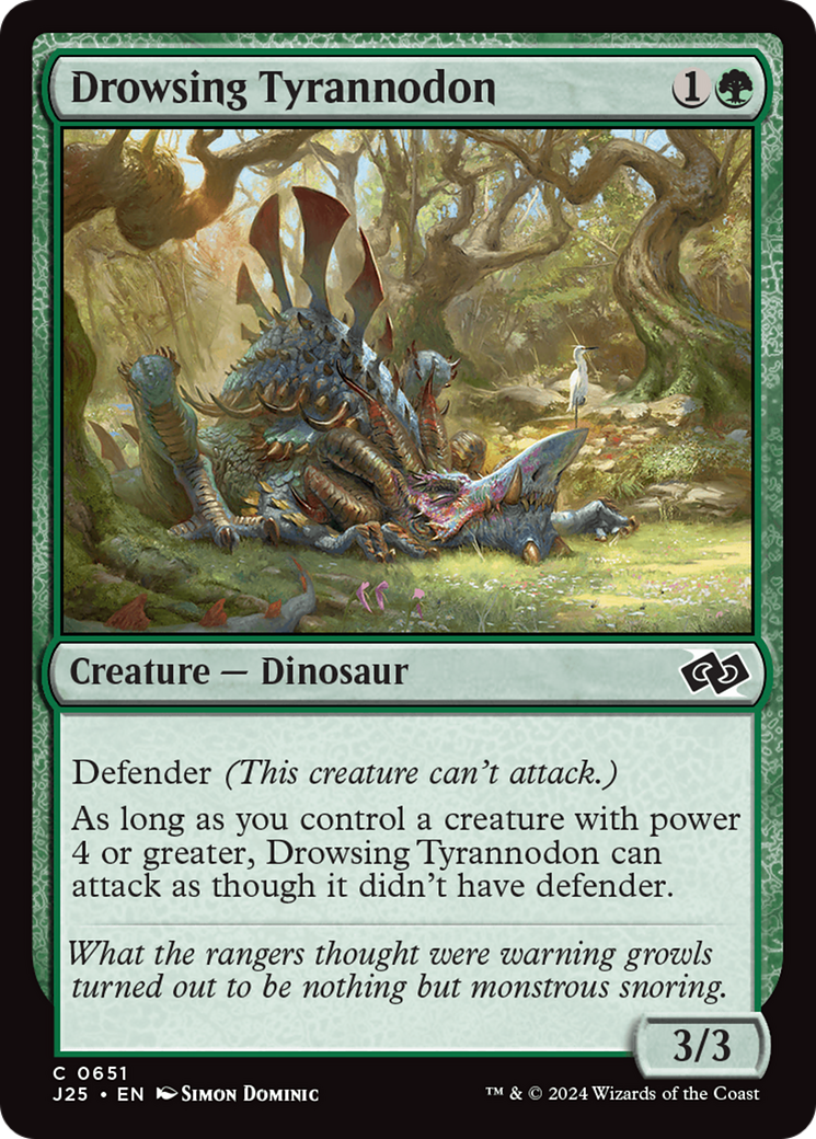 Drowsing Tyrannodon [Foundations Jumpstart] | Cards and Coasters CA