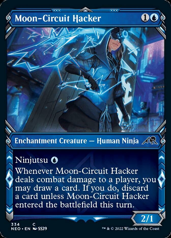 Moon-Circuit Hacker (Showcase Ninja) [Kamigawa: Neon Dynasty] | Cards and Coasters CA