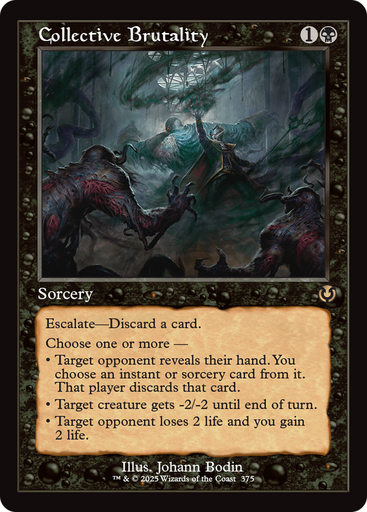 Collective Brutality (Retro Frame) [Innistrad Remastered] | Cards and Coasters CA