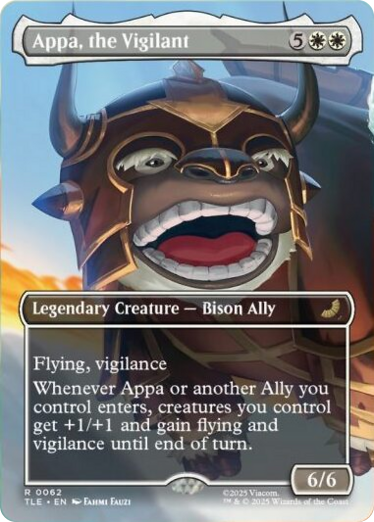 Appa, the Vigilant (Borderless) [Avatar: The Last Airbender: Eternal-Legal] | Cards and Coasters CA