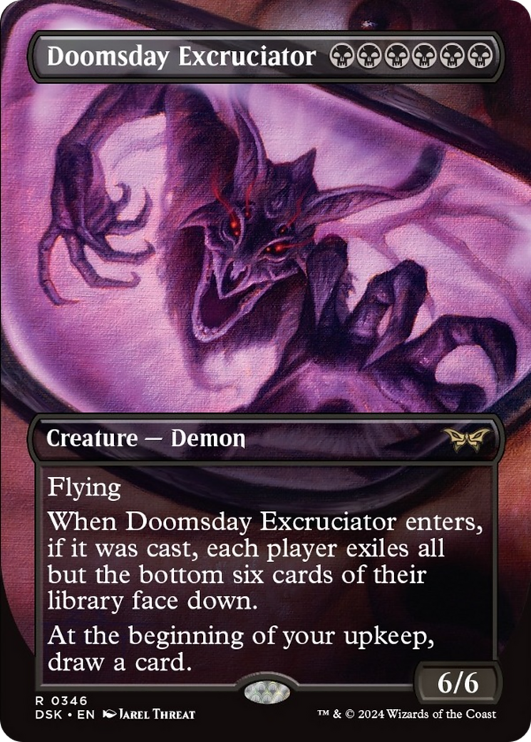 Doomsday Excruciator (Borderless) [Duskmourn: House of Horror] | Cards and Coasters CA