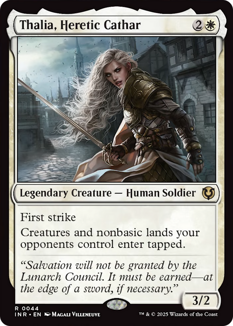 Thalia, Heretic Cathar [Innistrad Remastered] | Cards and Coasters CA