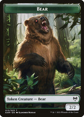 Human Warrior // Bear Double-Sided Token [Kaldheim Tokens] | Cards and Coasters CA