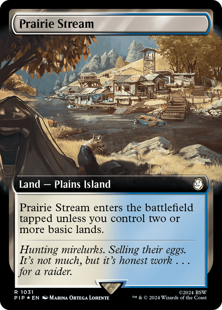 Prairie Stream (Extended Art) (Surge Foil) [Fallout] | Cards and Coasters CA