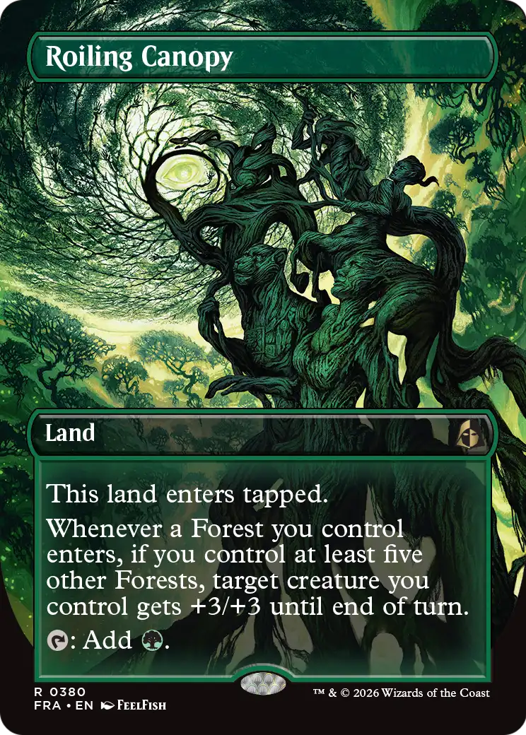 Roiling Canopy (Borderless) [Reality Fracture] | Cards and Coasters CA