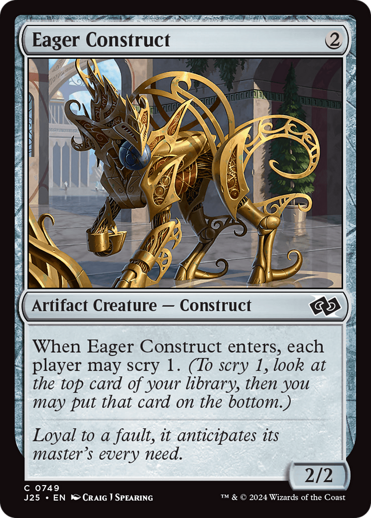 Eager Construct [Foundations Jumpstart] | Cards and Coasters CA