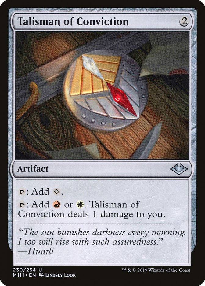 Talisman of Conviction [Modern Horizons] | Cards and Coasters CA