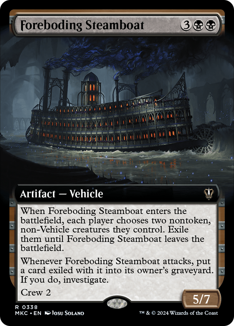 Foreboding Steamboat (Extended Art) [Murders at Karlov Manor Commander] | Cards and Coasters CA