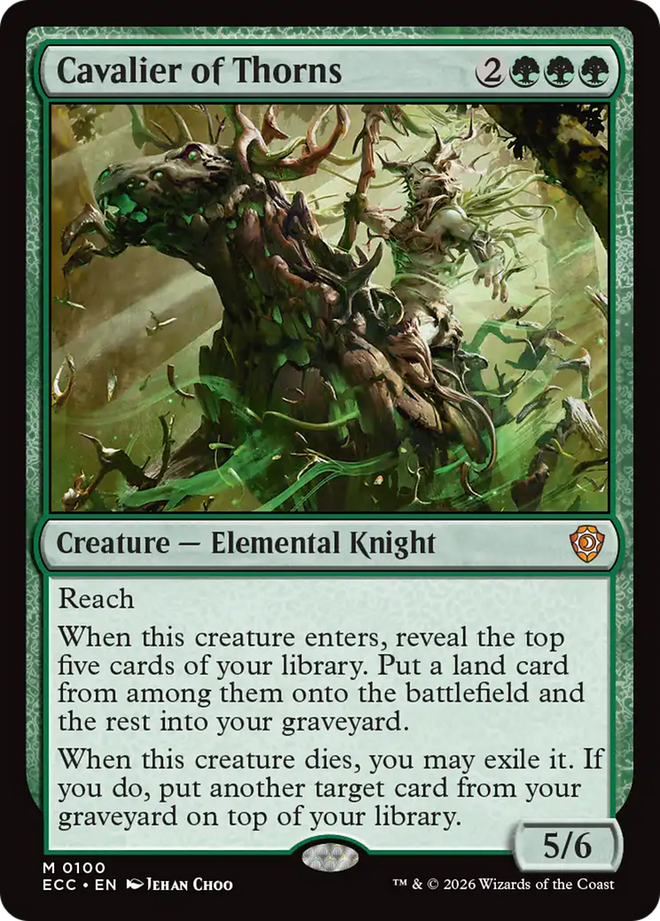 Cavalier of Thorns [Lorwyn Eclipsed Commander] | Cards and Coasters CA