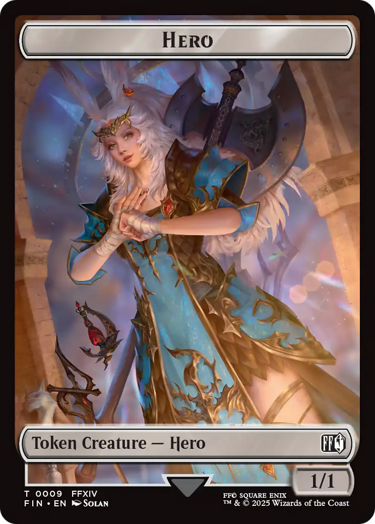 Hero (0003) // Hero (0009) Double-Sided Token [FINAL FANTASY Tokens] | Cards and Coasters CA