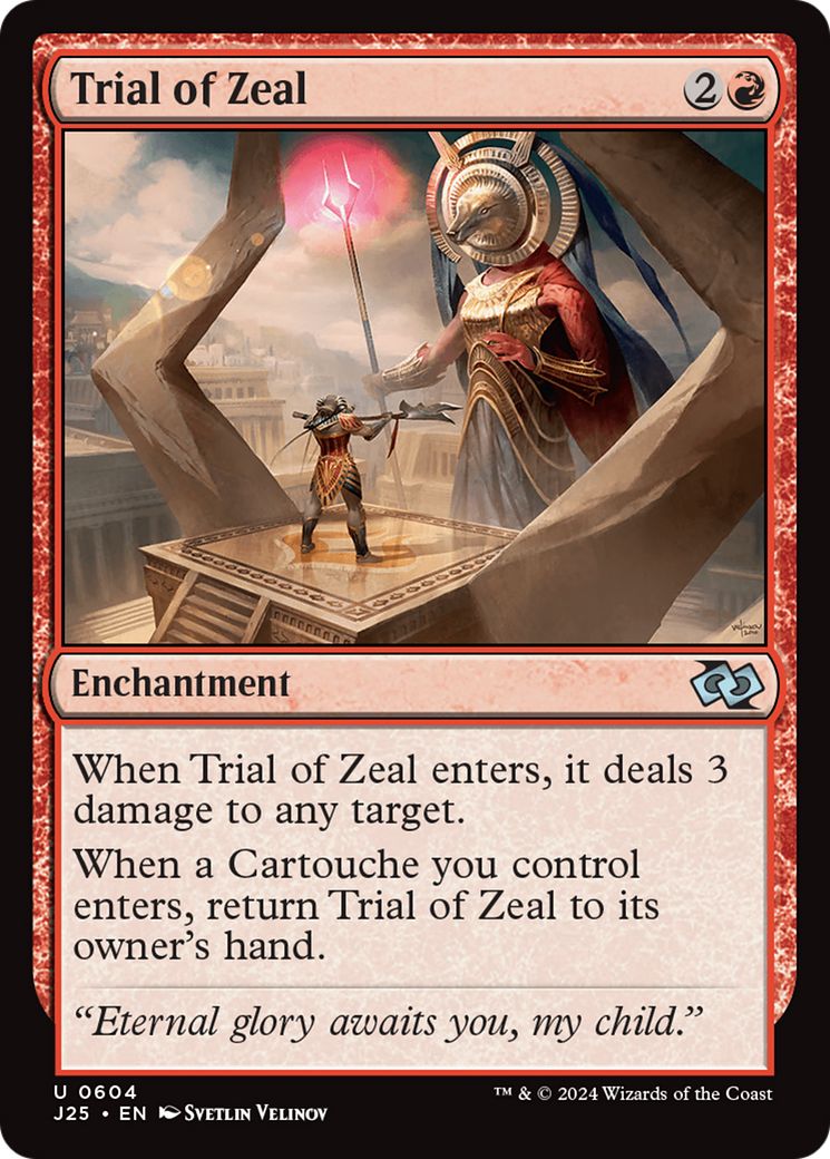 Trial of Zeal [Foundations Jumpstart] | Cards and Coasters CA