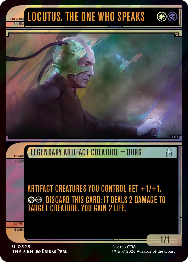 Locutus, the One Who Speaks (Showcase) (Surge Foil) [Star Trek] | Cards and Coasters CA