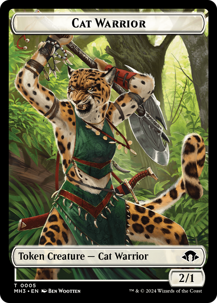 Cat Warrior Token [Modern Horizons 3 Tokens] | Cards and Coasters CA