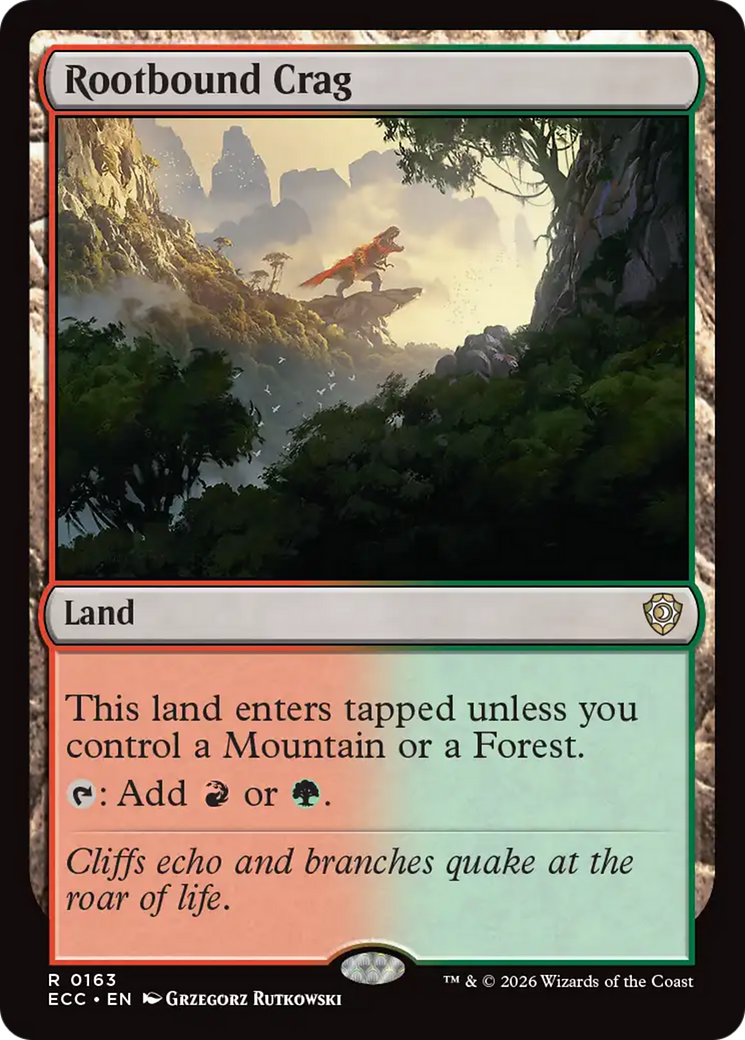Rootbound Crag [Lorwyn Eclipsed Commander] | Cards and Coasters CA