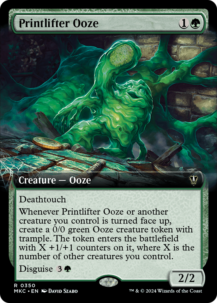 Printlifter Ooze (Extended Art) [Murders at Karlov Manor Commander] | Cards and Coasters CA