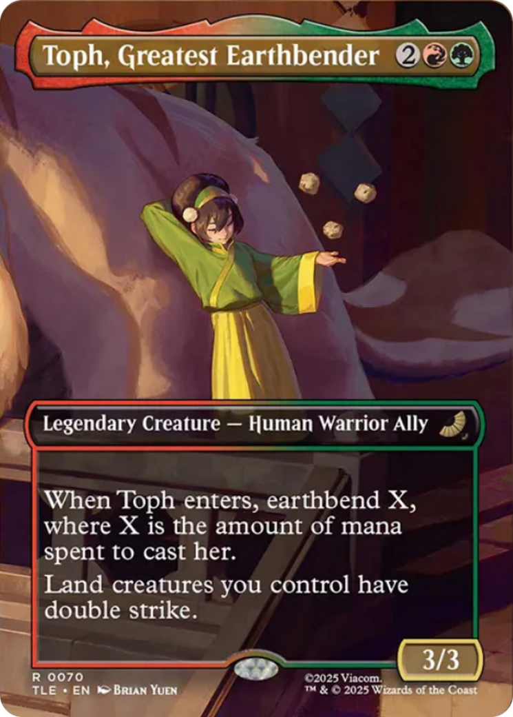 Toph, Greatest Earthbender (Borderless) [Avatar: The Last Airbender: Eternal-Legal] | Cards and Coasters CA