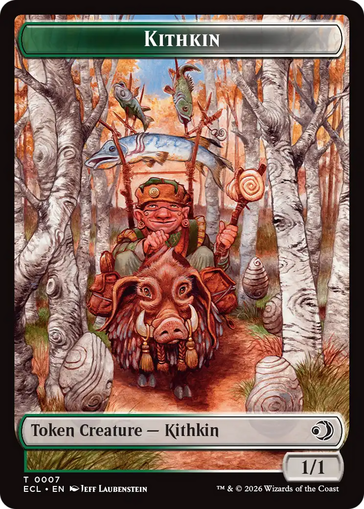 Elf // Kithkin (0007) Double-Sided Token [Lorwyn Eclipsed Tokens] | Cards and Coasters CA