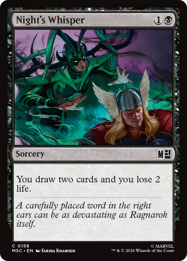 Night's Whisper [Marvel Super Heroes Commander] | Cards and Coasters CA