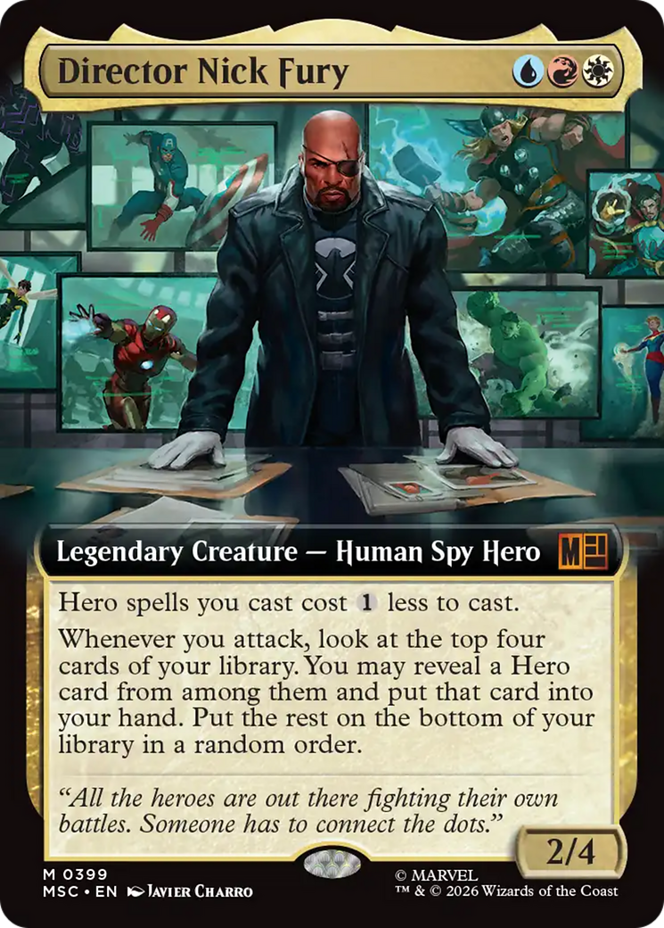 Director Nick Fury (Extended Art) [Marvel Super Heroes Commander] | Cards and Coasters CA