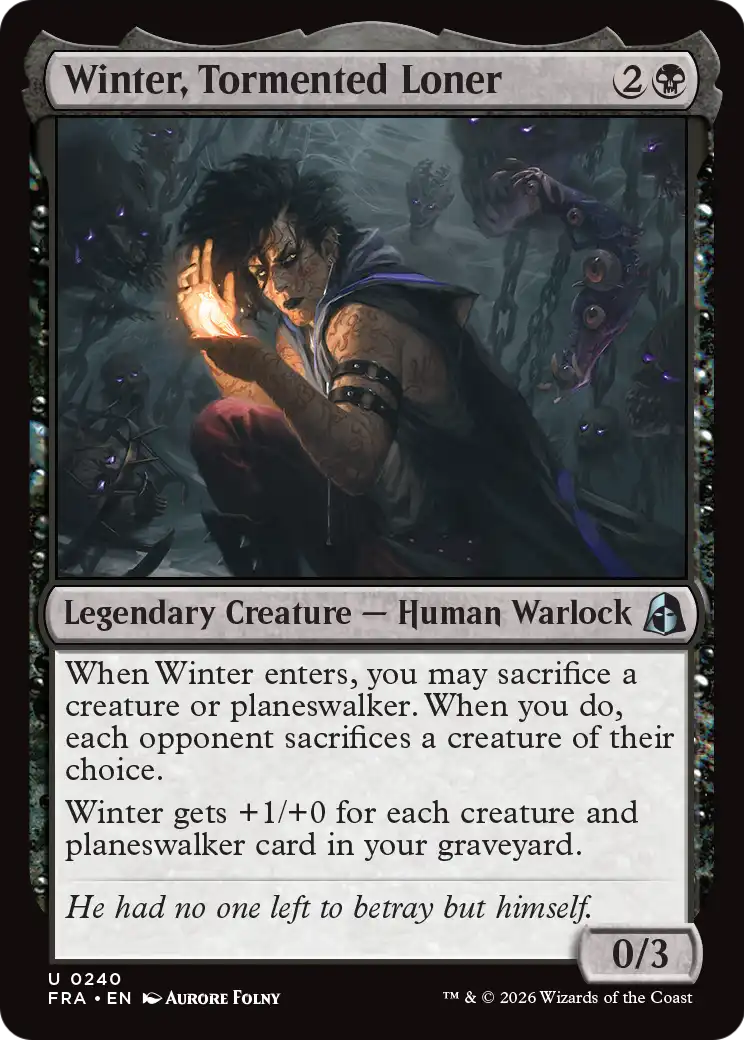 Winter, Tormented Loner [Reality Fracture] | Cards and Coasters CA
