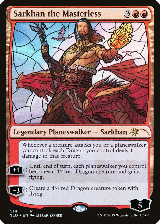 Sarkhan the Masterless (Stained Glass) [Secret Lair Drop Promos] | Cards and Coasters CA