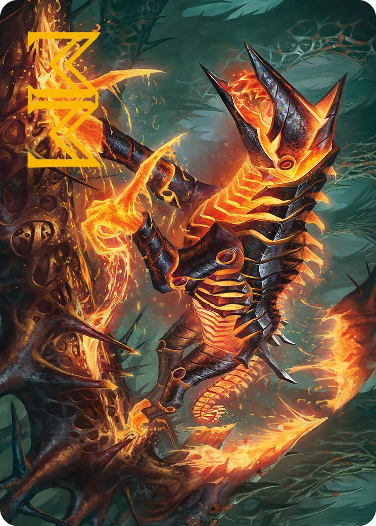 Kuldotha Cackler Art Card (Gold-Stamped Signature) [Phyrexia: All Will Be One Art Series] | Cards and Coasters CA