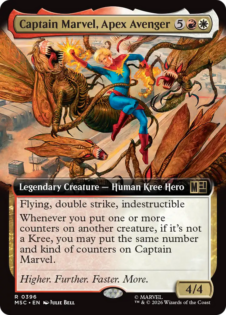 Captain Marvel, Apex Avenger (Extended Art) [Marvel Super Heroes Commander] | Cards and Coasters CA