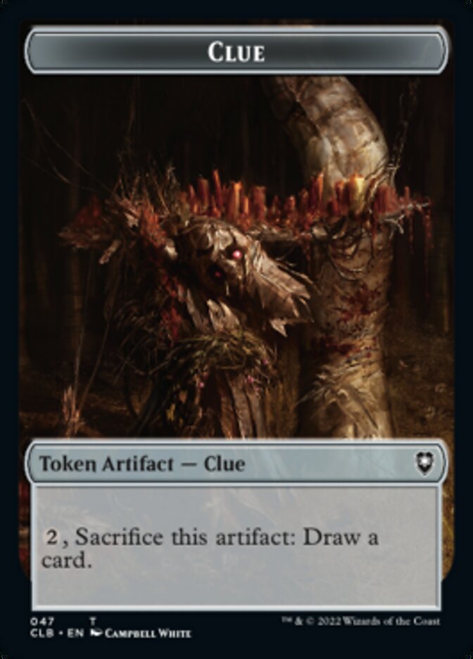 Shapeshifter (022) // Clue Double-Sided Token [Commander Legends: Battle for Baldur's Gate Tokens] | Cards and Coasters CA