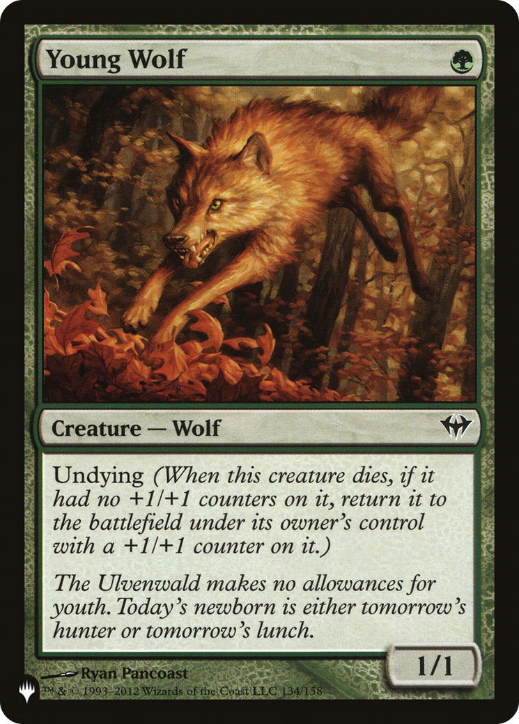 Young Wolf [The List Reprints] | Cards and Coasters CA