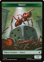 Soldier // Insect Double-Sided Token [Marvel Super Heroes Tokens] | Cards and Coasters CA