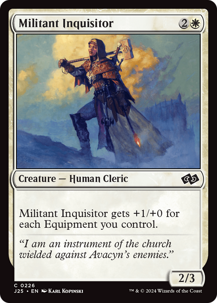 Militant Inquisitor [Foundations Jumpstart] | Cards and Coasters CA