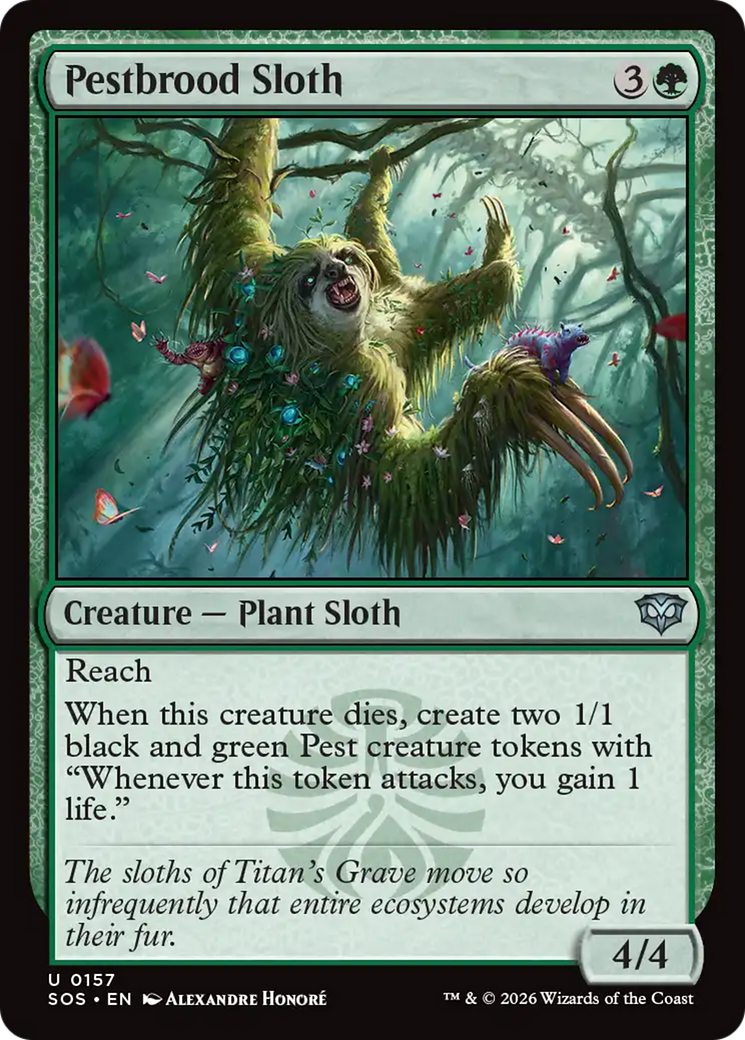 Pestbrood Sloth [Secrets of Strixhaven] | Cards and Coasters CA