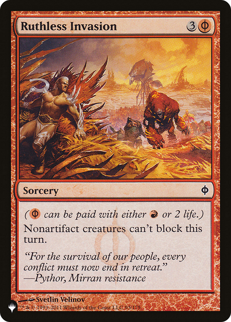 Ruthless Invasion [The List] | Cards and Coasters CA